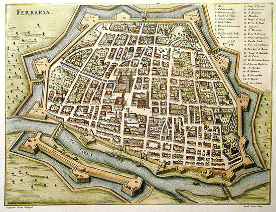 antique city map