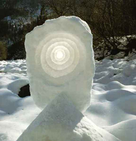 Snow sculpture by Andy Goldsworthy