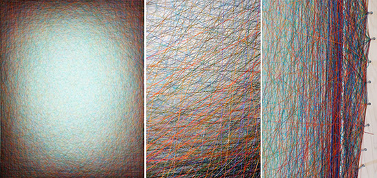 Paintings made from thread by Emil Lukas