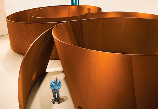 Corten steel sculpture by Richard Serra
