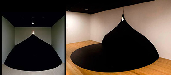 Art installation by Regina Silveira with image of projected shadow