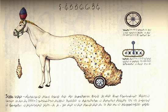 illustrated page from the Codex Seraphinianus