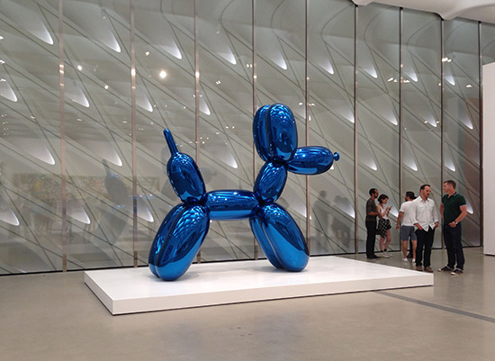 Jeff Koons stainless steel balloon dog