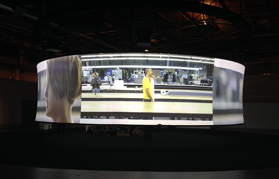Doug Aitken video installation "Song 1" at MOCA
