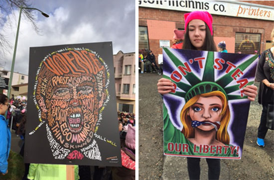 Signs from the Women's March