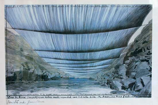 Christo project which he cancels as an anti-Trump statement