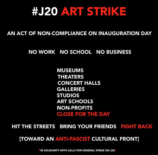 J20 Art Strike poster