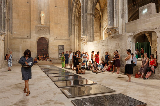 Sophie Calle Rachel Monique installation detail of large photographs on floor