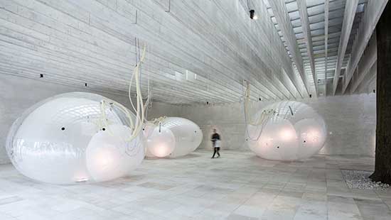 Biennale Architettura 2018 Nordic Pavilion with inflatable objects